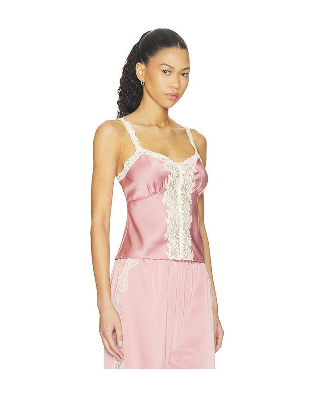 LoveShackFancy Pink Effy Top