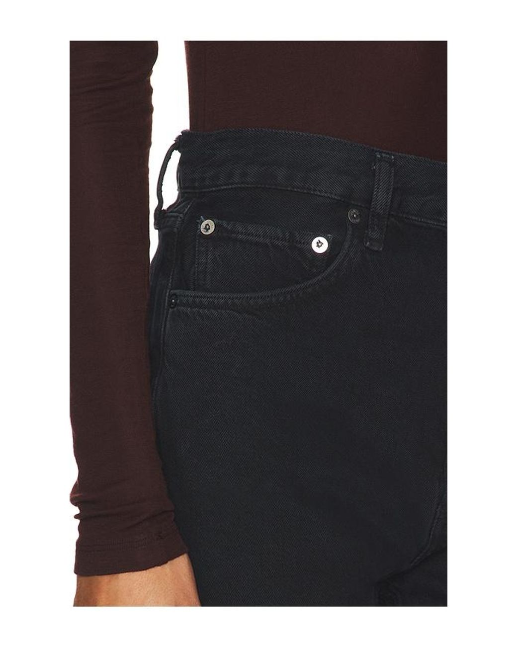 Agolde Black 90's Pinch Waist Long Jeans
