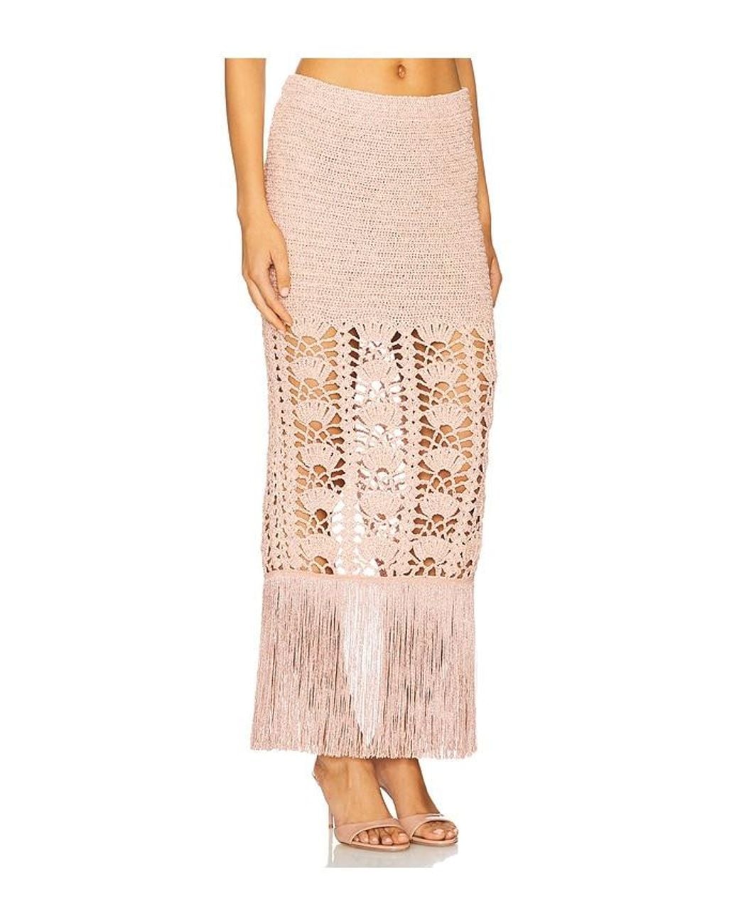 retroféte Multicolor Naida Crochet Skirt