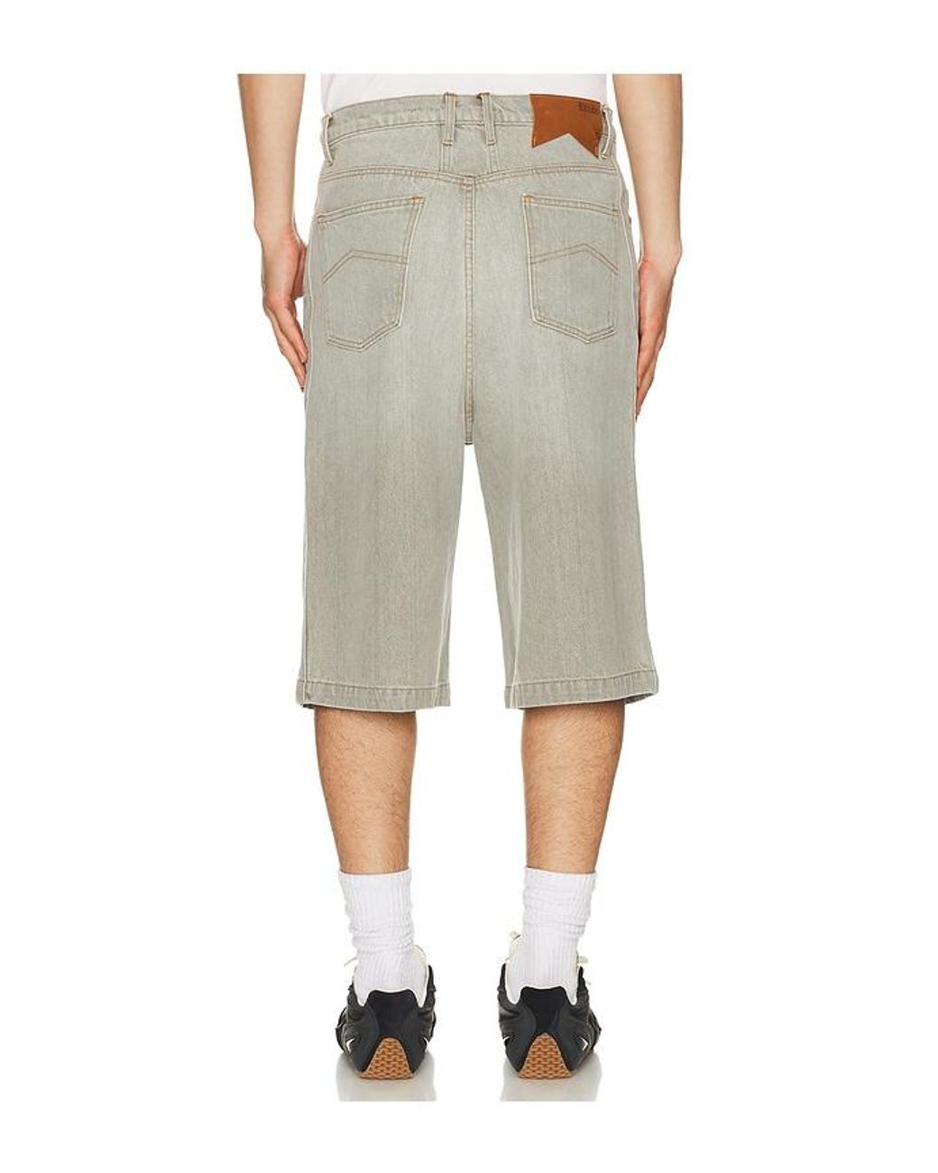 Rhude Multicolor Baggy Traxedo Denim Shorts for men