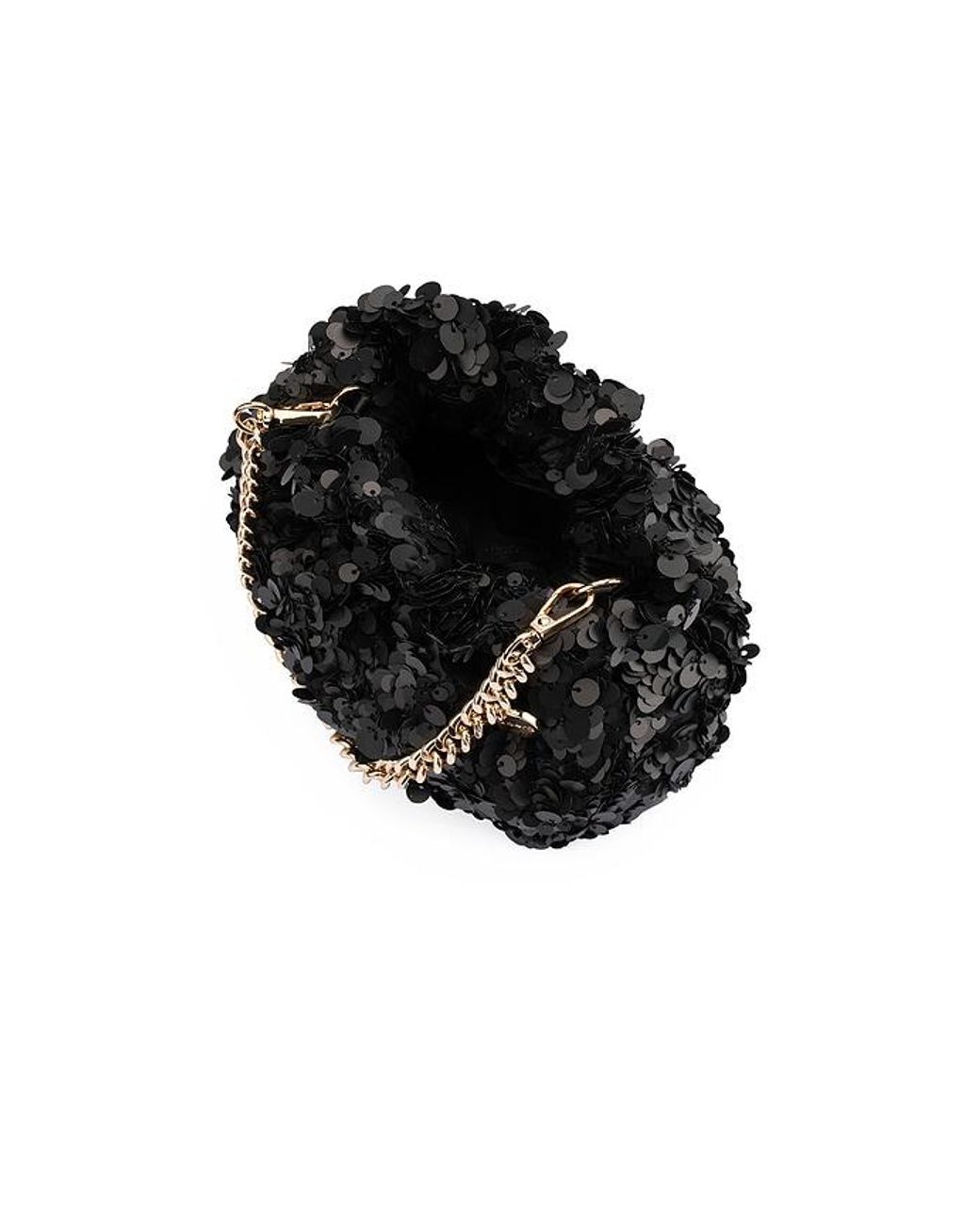 Olga Berg Black Mattie Sequin Pouch