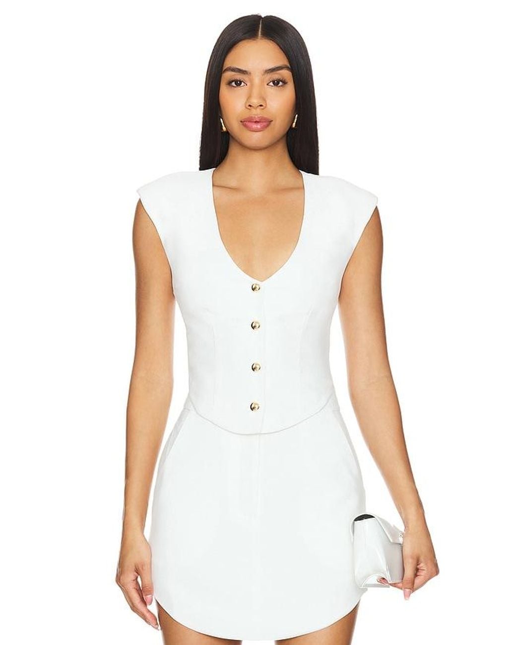 Amanda Uprichard White Perrin Top