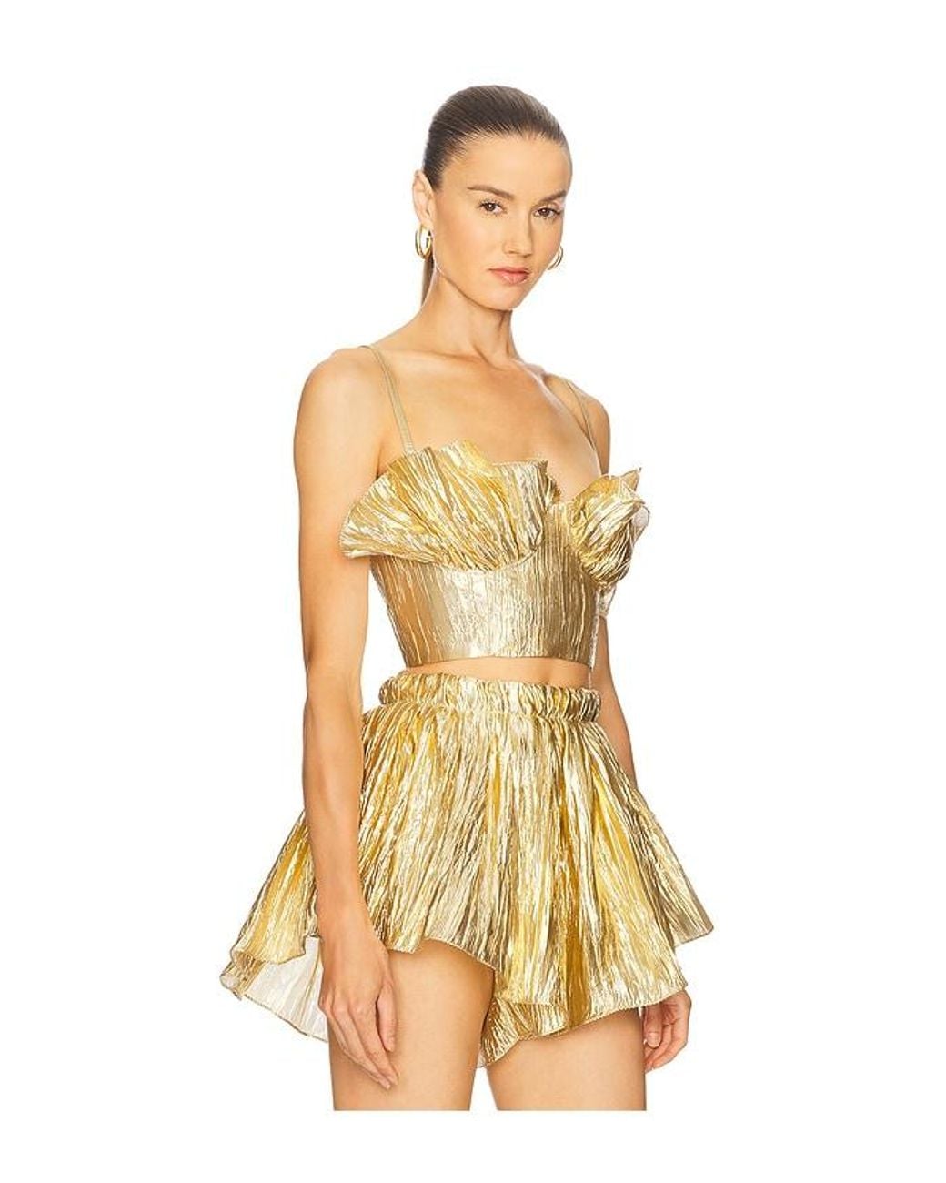 The Dolls House Metallic Shelby Corset Top
