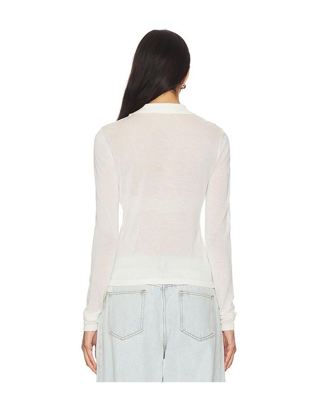 Lioness White Banks Long Sleeve Top