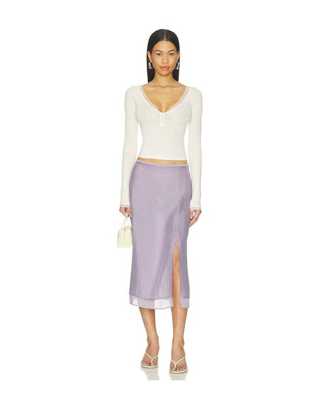Free People White A Little Bit Layering Cami