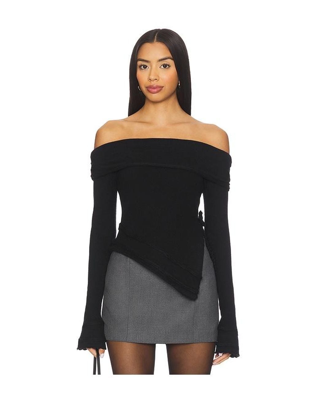 GUIZIO Black Soler Top