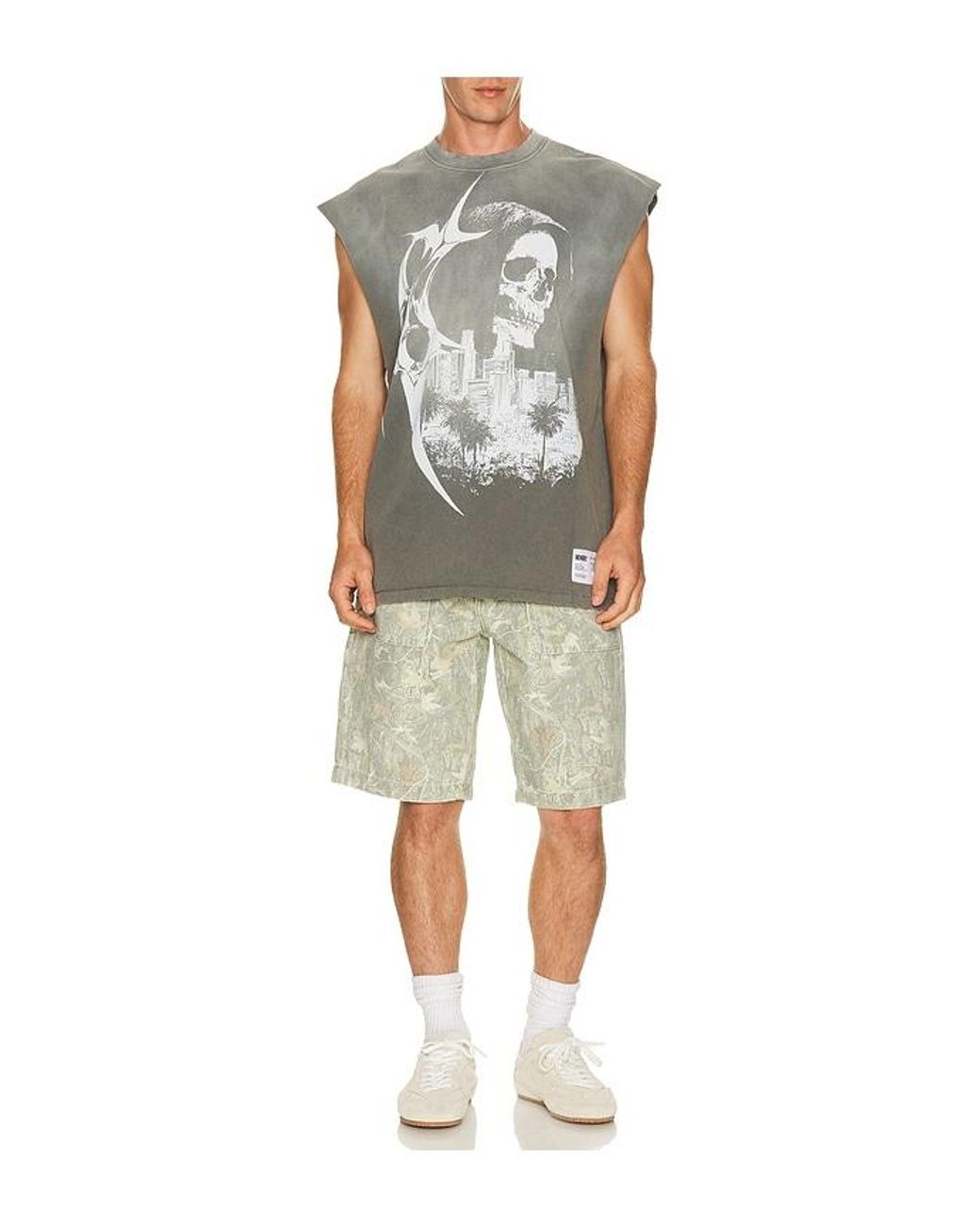 Memory Lane Multicolor Night Watcher Sleeveless Tee for men