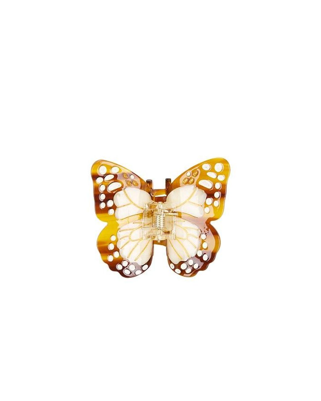 Solar Eclipse Metallic Hand-Painted Mini Boho Monarch Claw Hair Clip