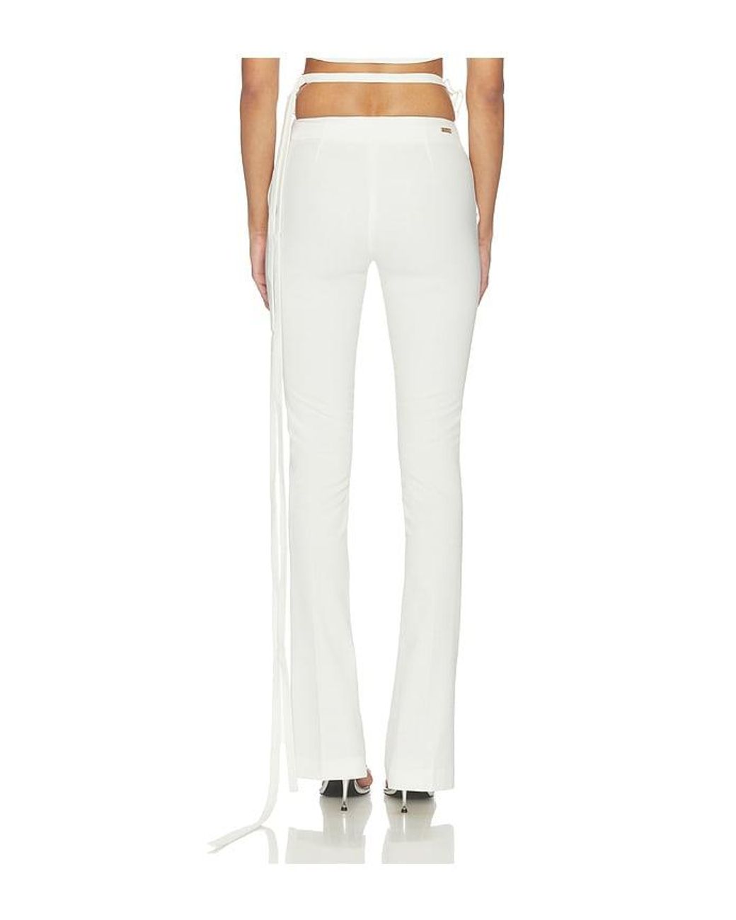 Blumarine White Compact Tailor Pant