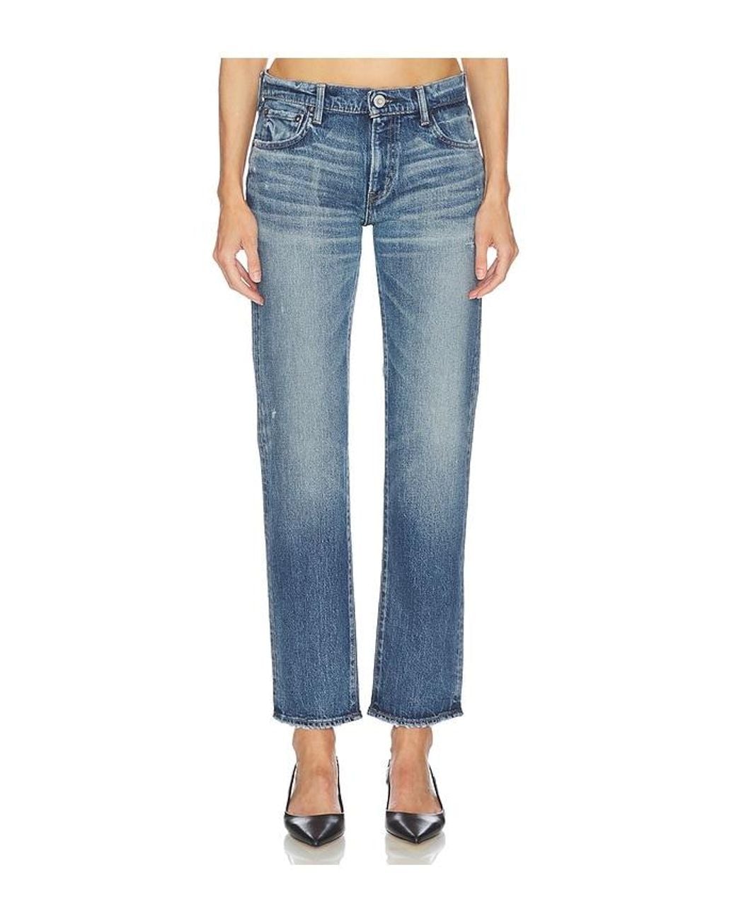 Moussy Blue Mallard Slim Straight Jeans