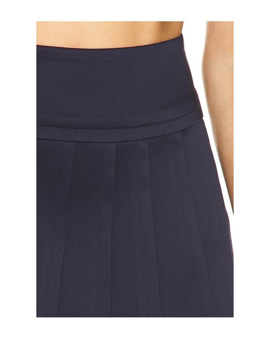 Monse Blue Panel Fringe Skirt