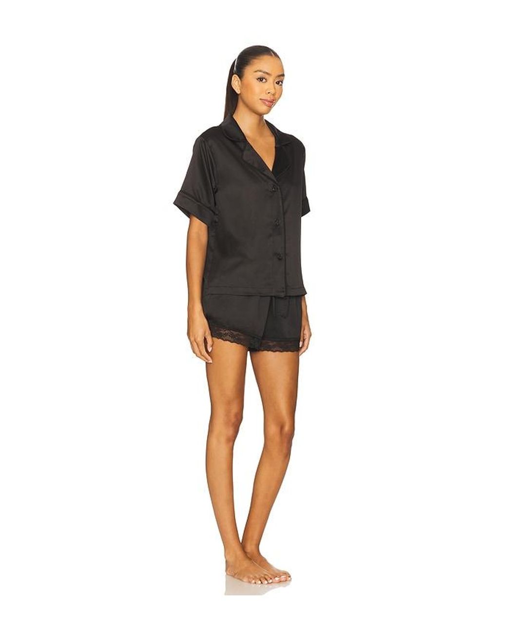 Flora Nikrooz Black Selena Pajama Set