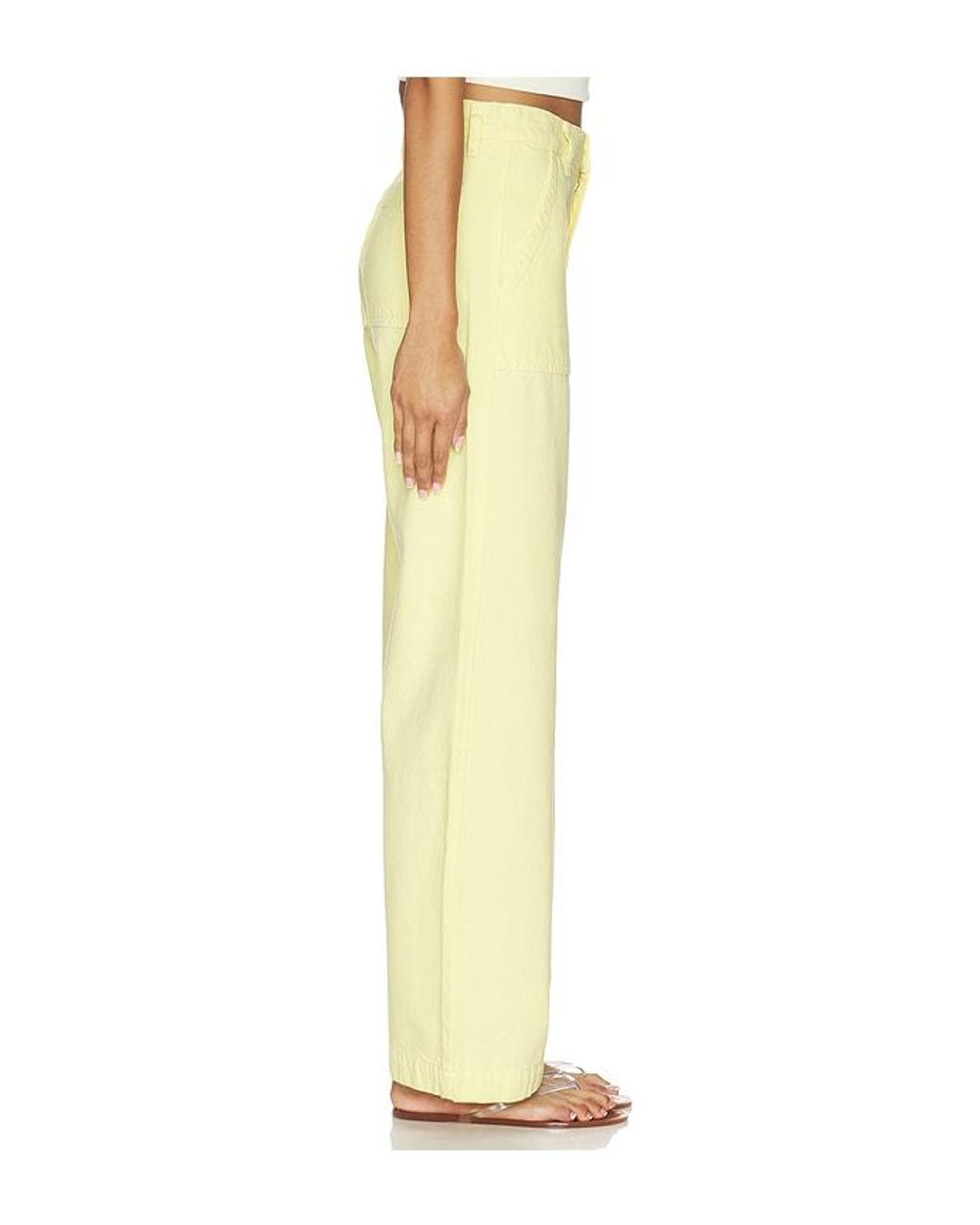 FRAME Yellow The Bow Cargo Jean
