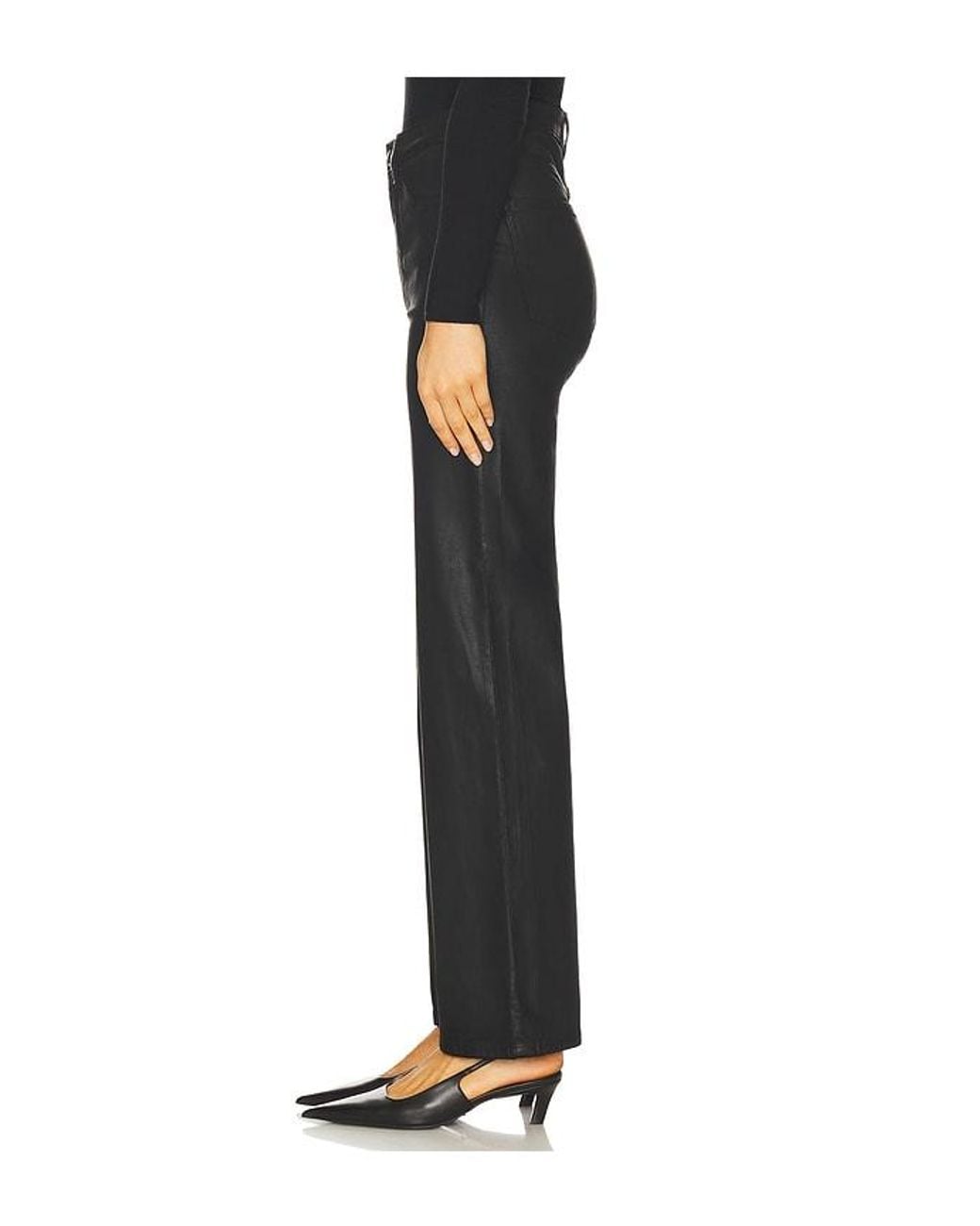 DL1961 Black Karmine High Rise Wide Leg Jeans