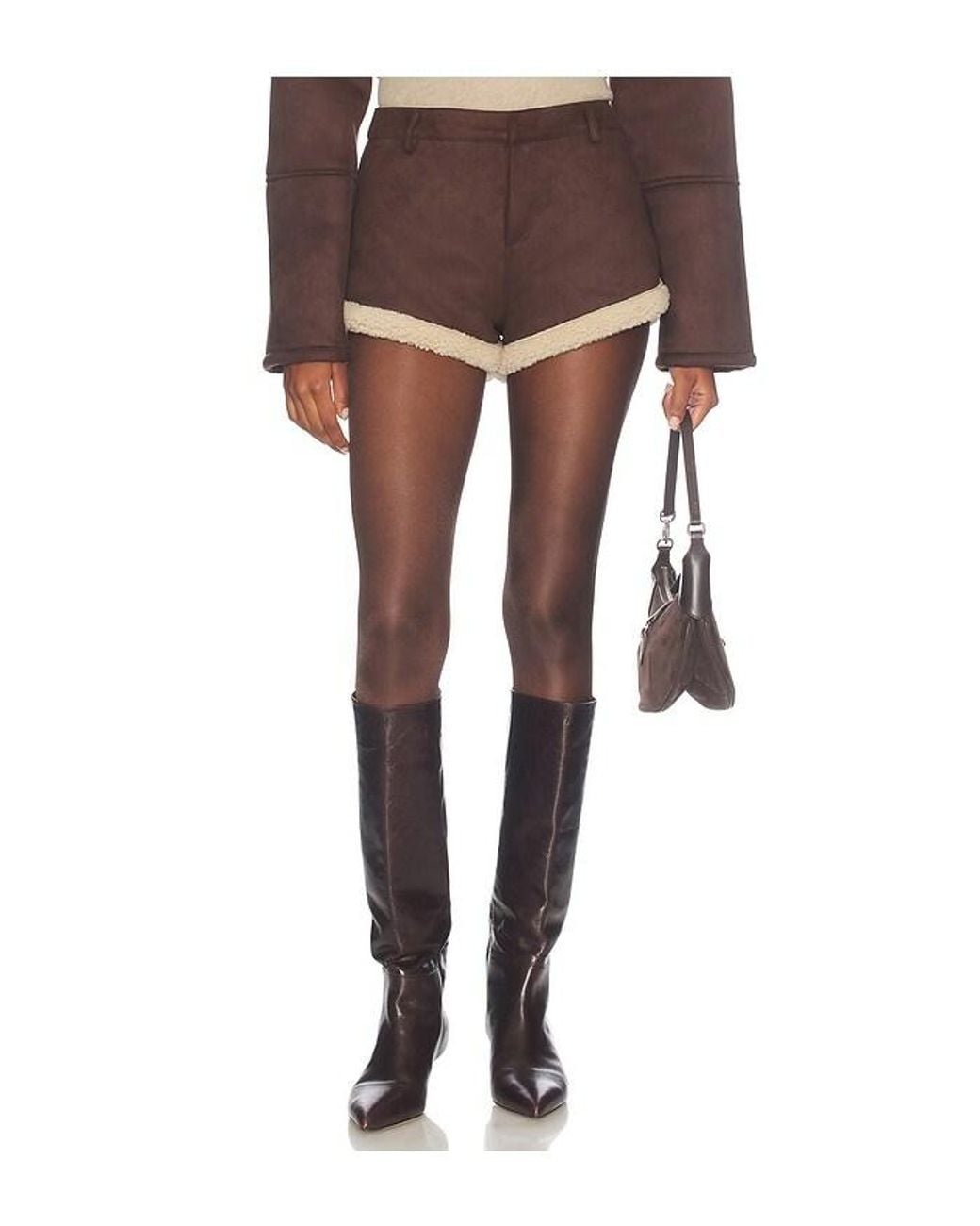 Lovers + Friends Multicolor Lola Faux Shearling Short