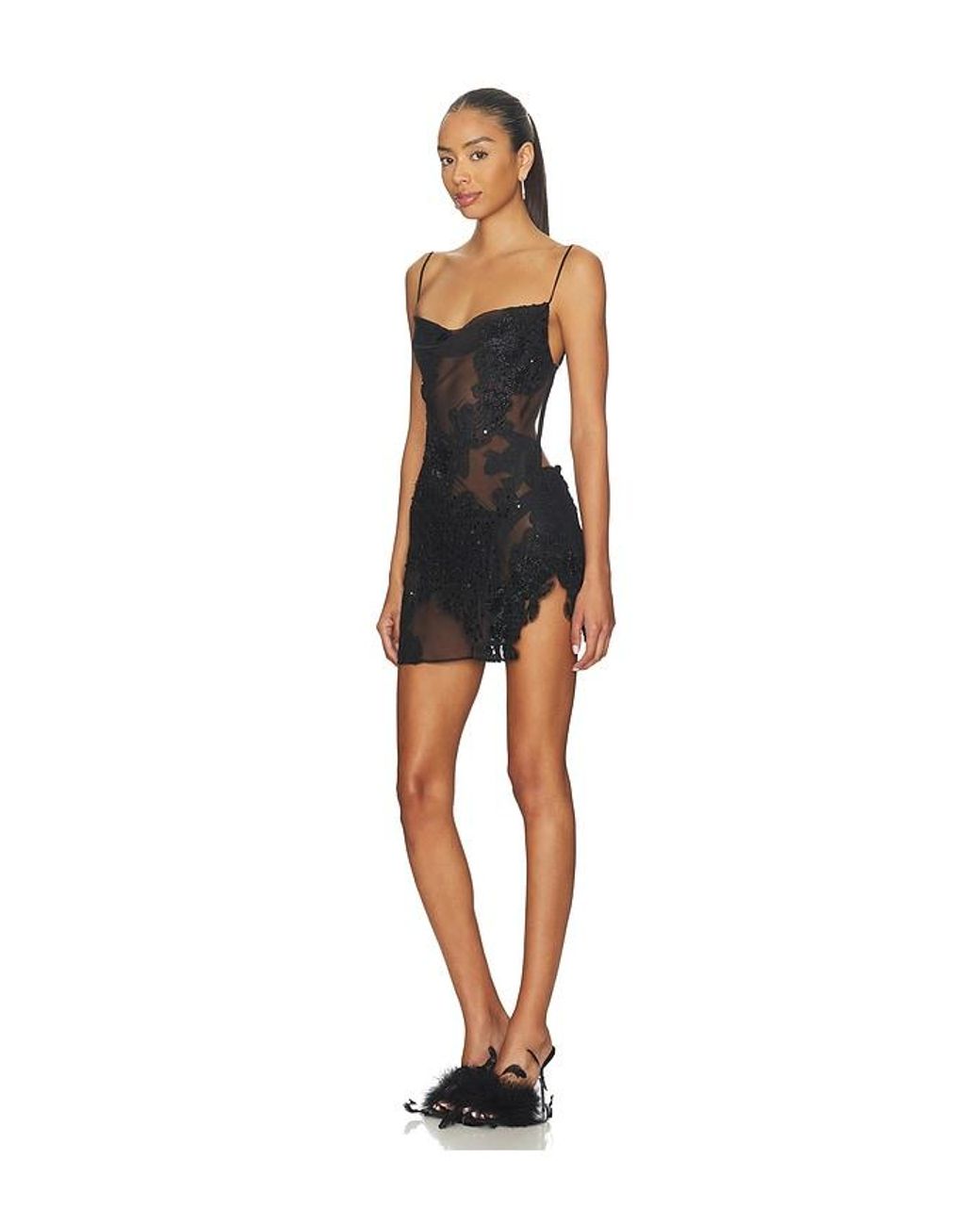 jaded london black mini dress Rock Revival by Jaded London Rhinestone Fleur de Lis Mini Dress