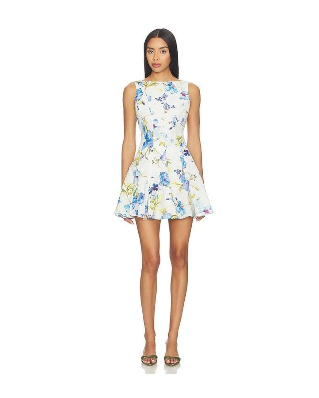 Hemant & Nandita White Skater Short Dress