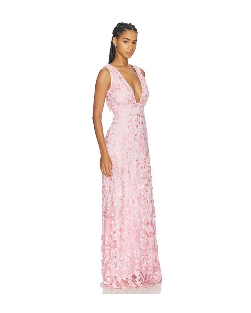 OW Collection Pink Clea Maxi Dress