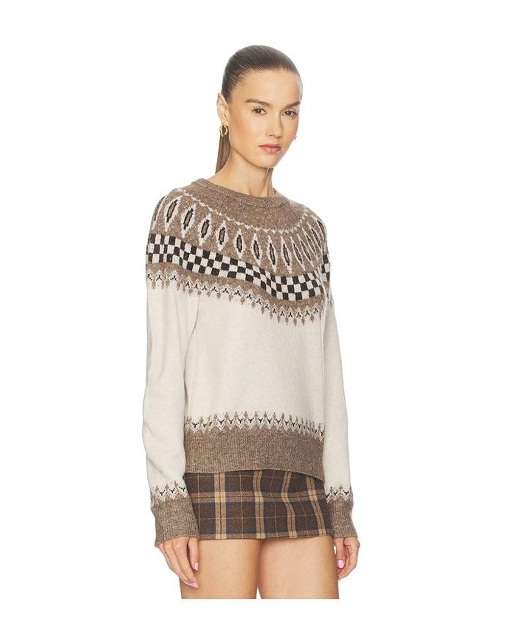 LNA Multicolor Tali Fair Isle Sweater