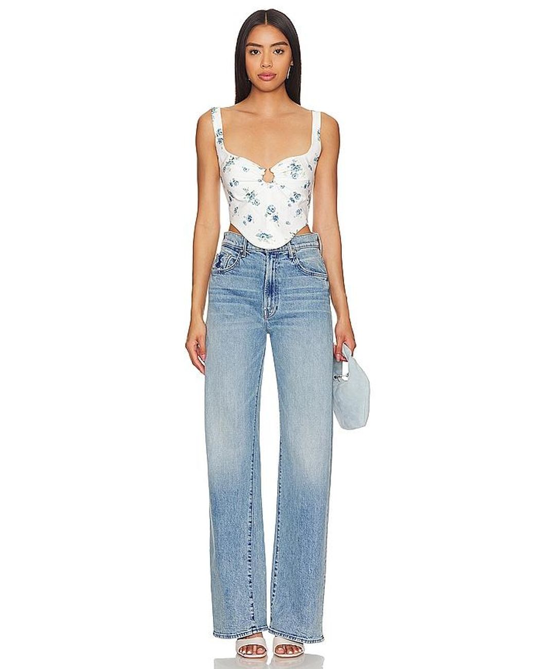 Bardot Blue Cello Bustier