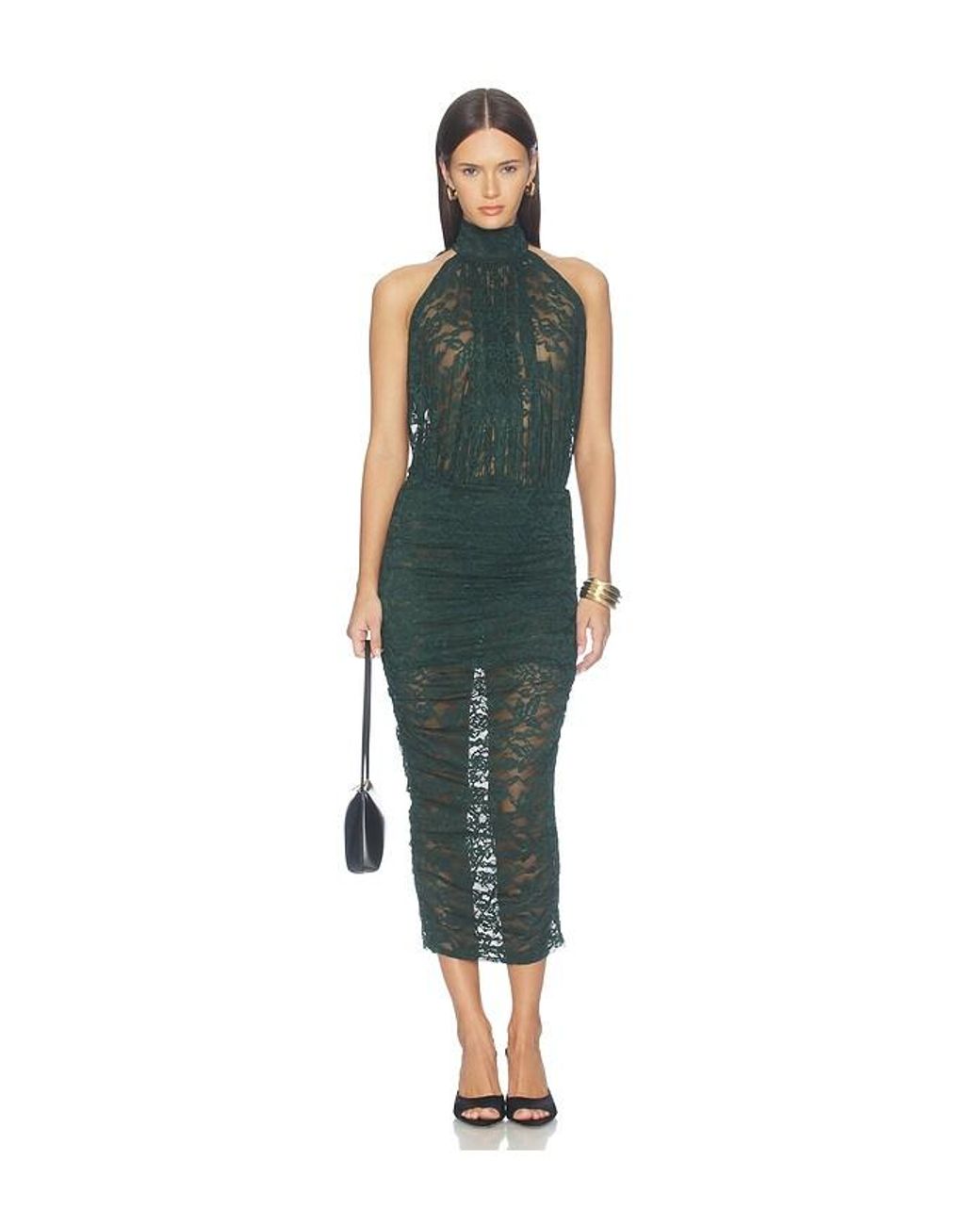 SER.O.YA Green Alay Lace Skirt
