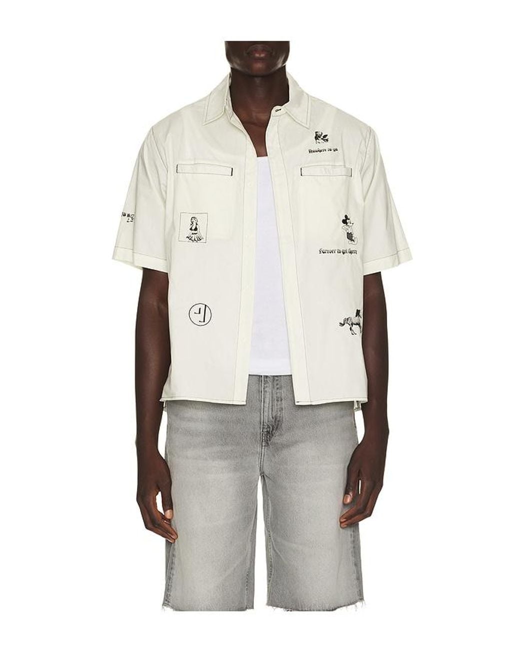 JUNGLES Natural No Where Button Up Shirt for men