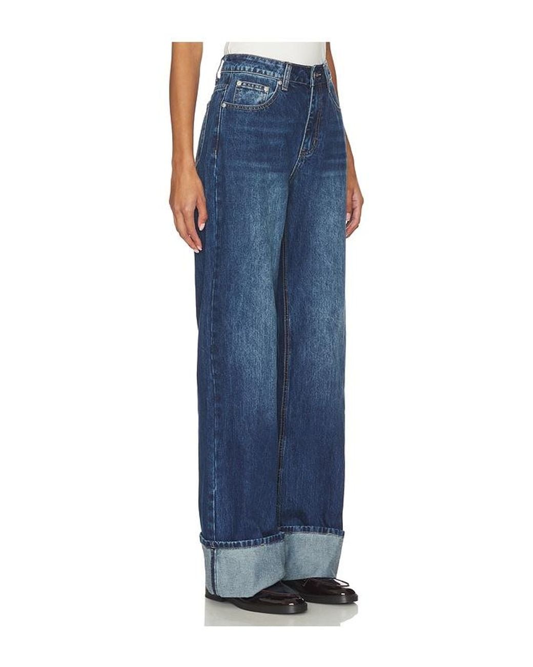 superdown Blue Lulu Cuffed Jean