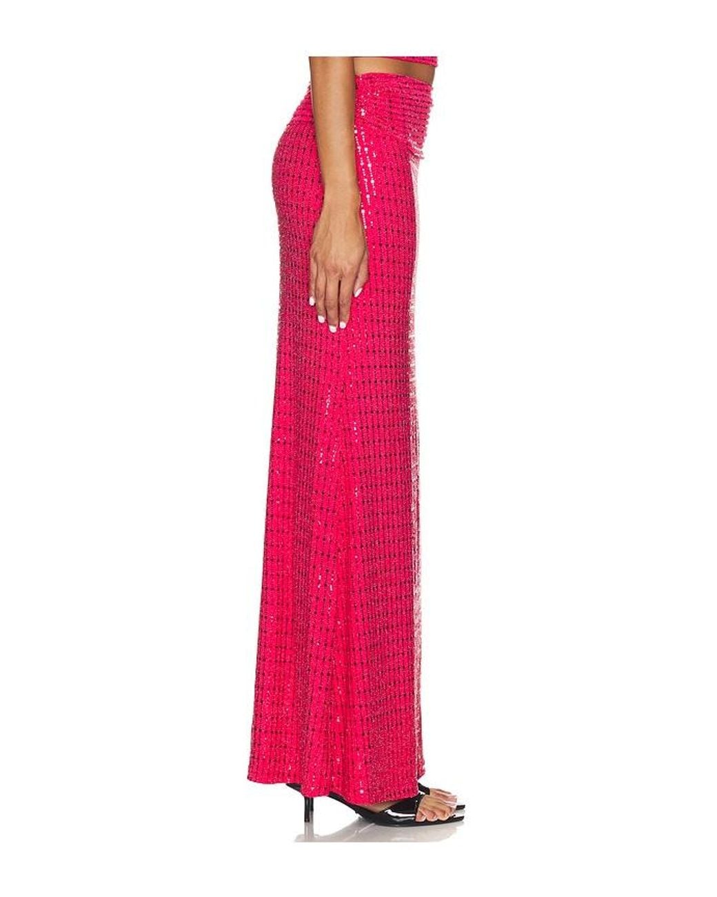 Runaway the Label Pink Retta Ruched Waistband Maxi Skirt