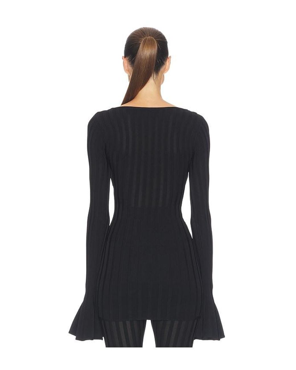 Helsa Black Kayleigh Flared Tunic