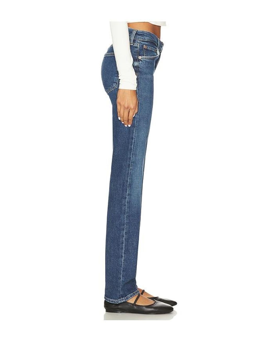 Agolde Blue Gerade Low Rise Slim