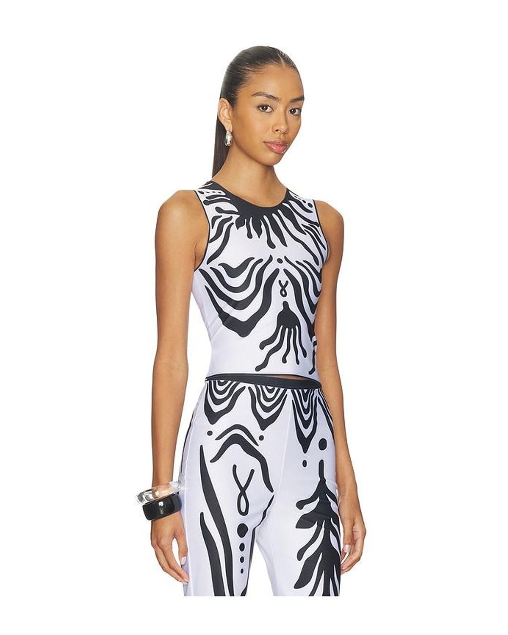 DI PETSA White Iris Lycra Tank Top