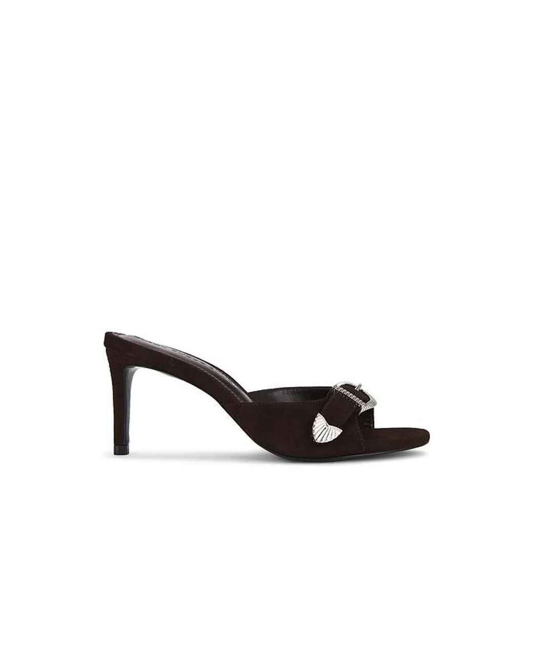 Black Suede Studio Black Elena 70 Mule