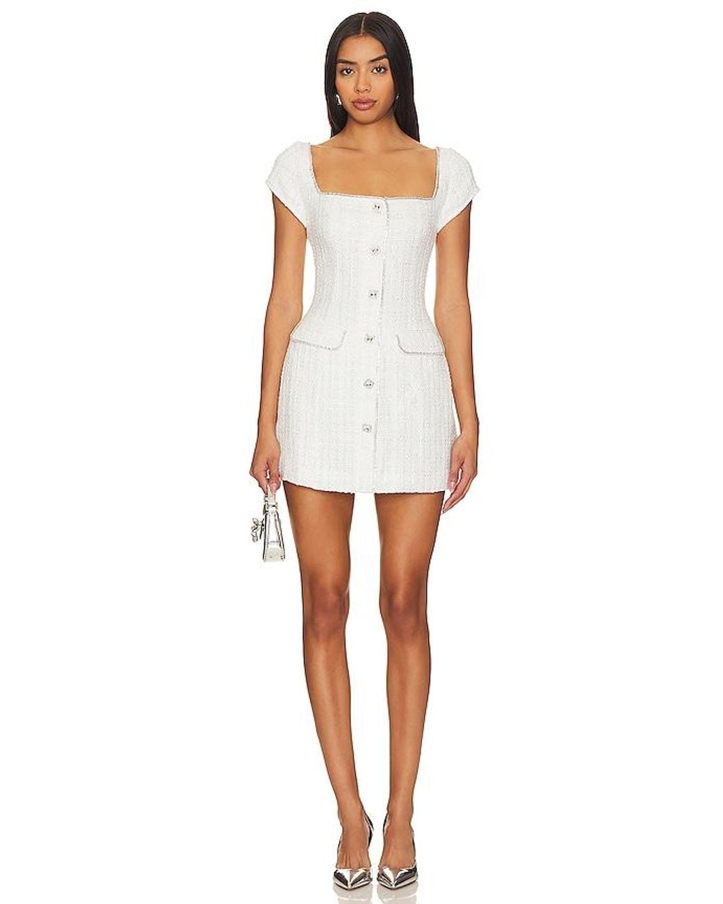 SAU LEE White Annabelle Dress