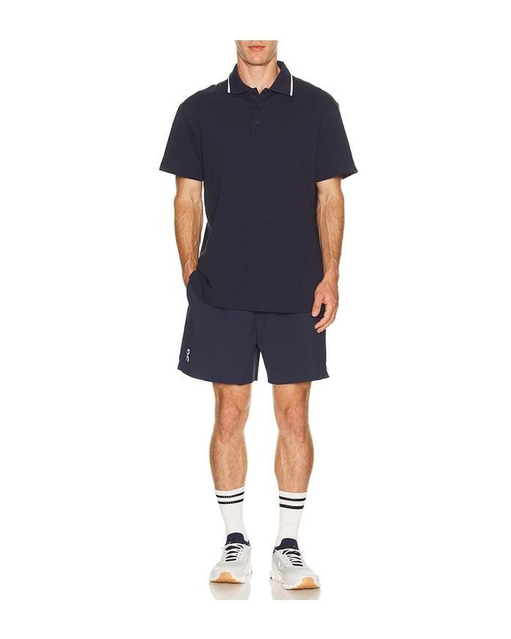 On Shoes Blue Courtside Polo for men