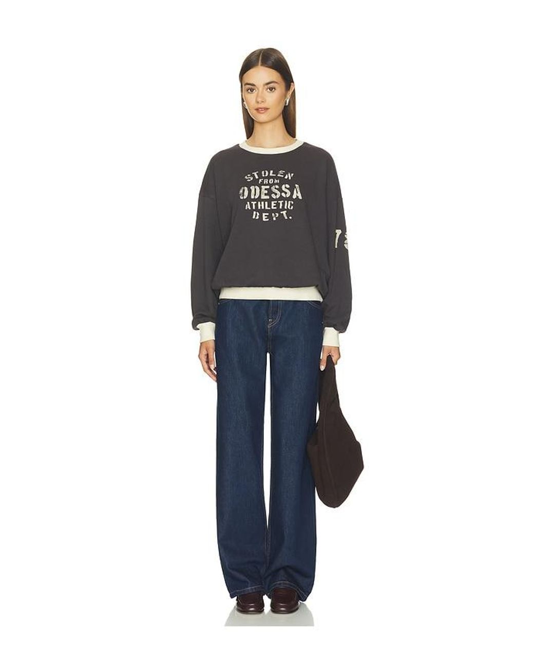 Daydreamer Black Stolen From Odessa Oversized Crew Sweatshirt