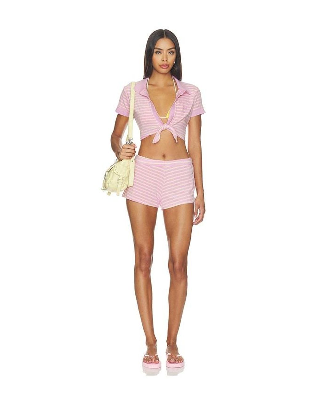 LoveShackFancy Pink Veluna Short