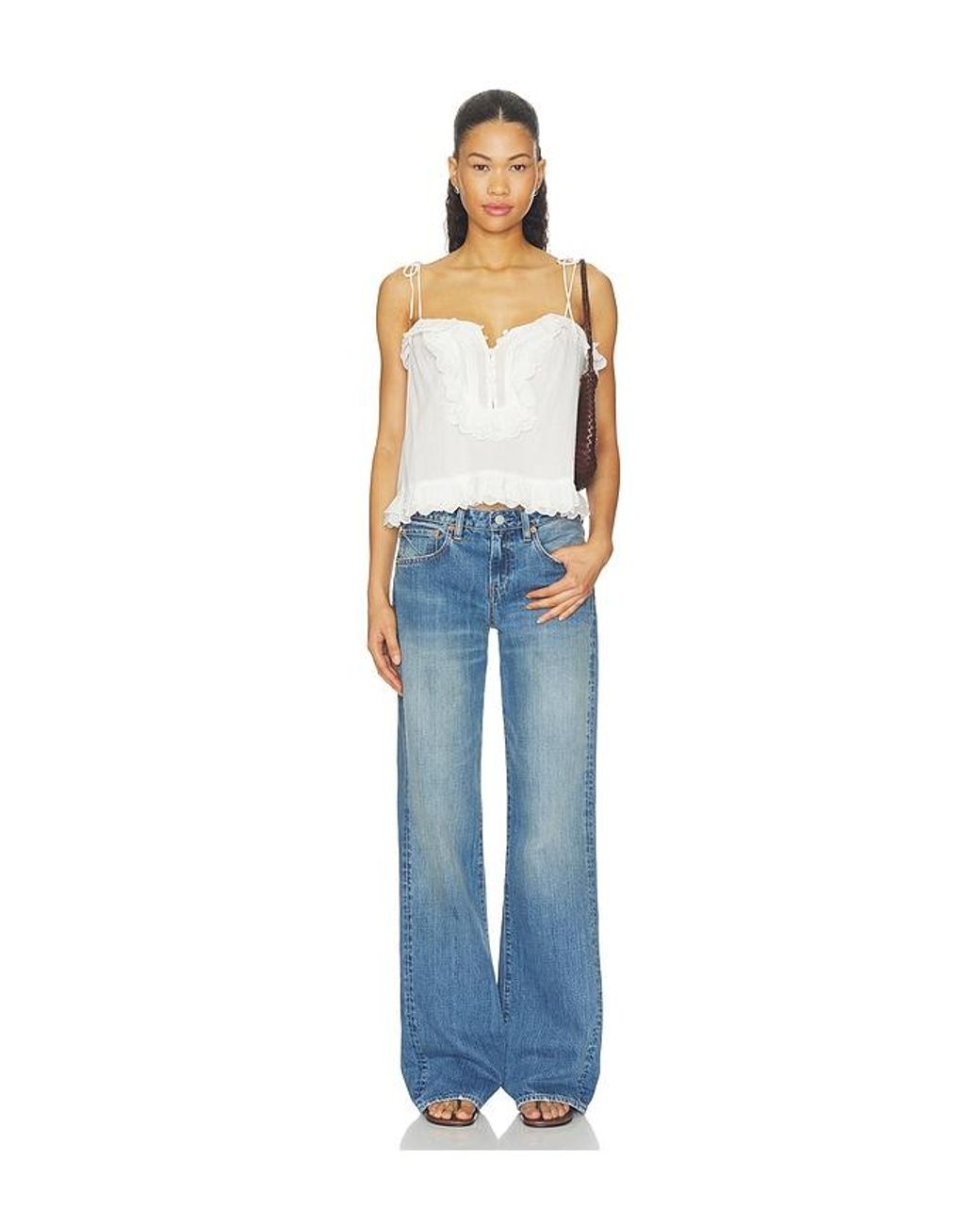 For Love & Lemons Blue Ambre Top