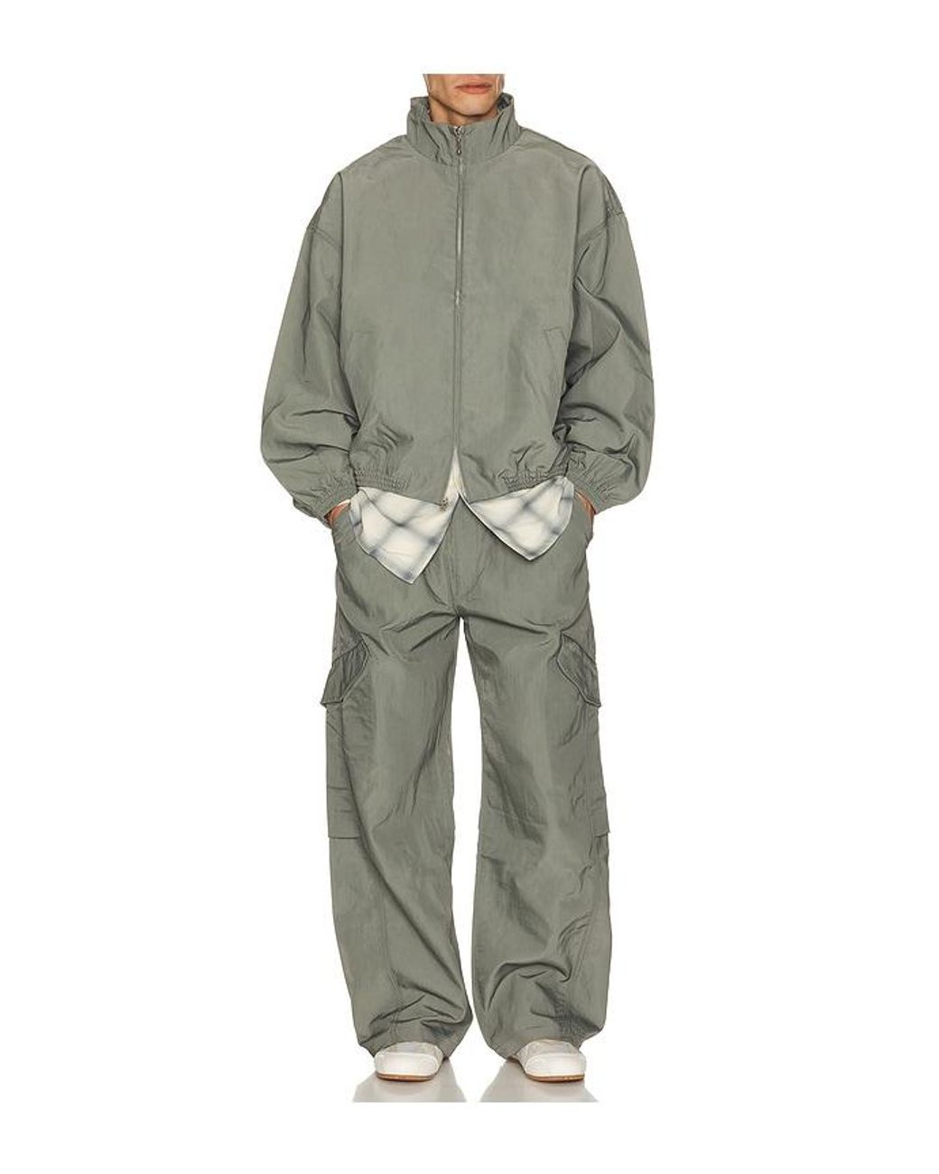 Agolde Gray Marshall Windbreaker for men