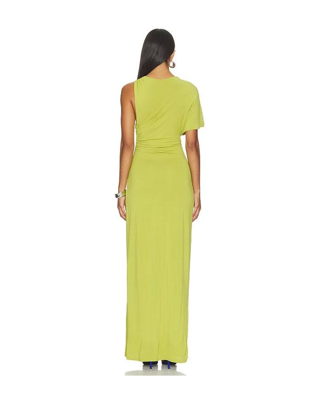 Misha Yellow Ona Asymmetrical Dress