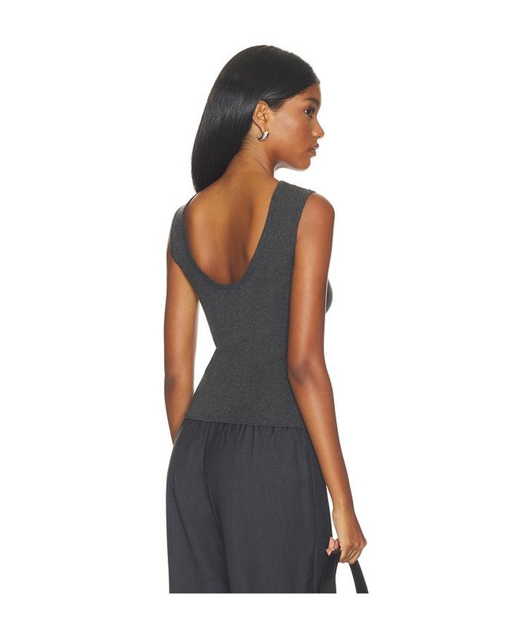VIR VITA Black Iris Scoop Back Tank