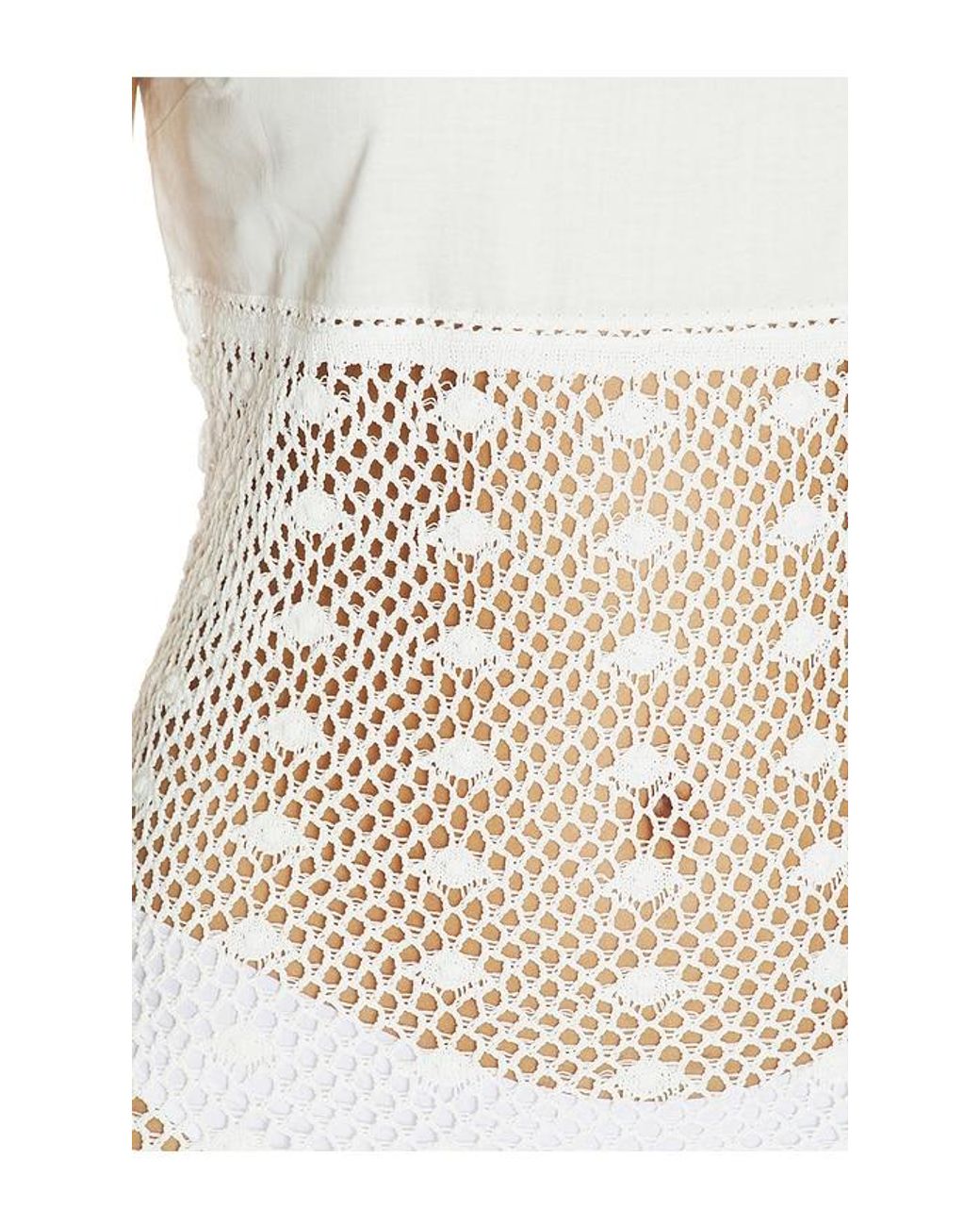 Frankie's Bikinis White X Jennie International Angel Crochet Mini Dress