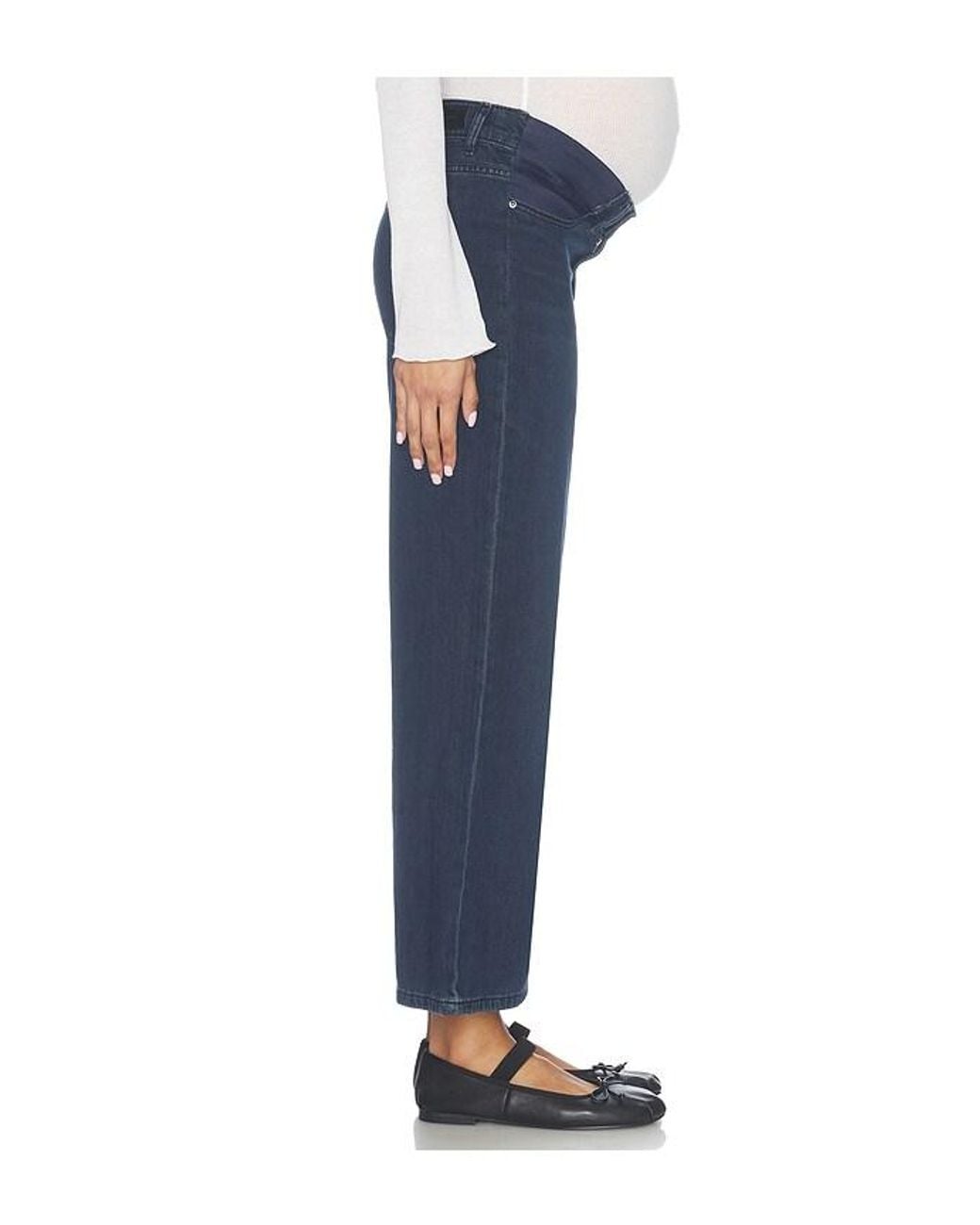 DL1961 Blue Hepburn Maternity Wide Leg Jean