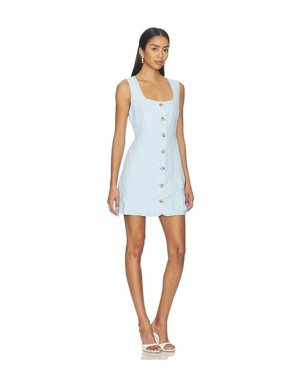 Blank NYC Blue Button Up Dress