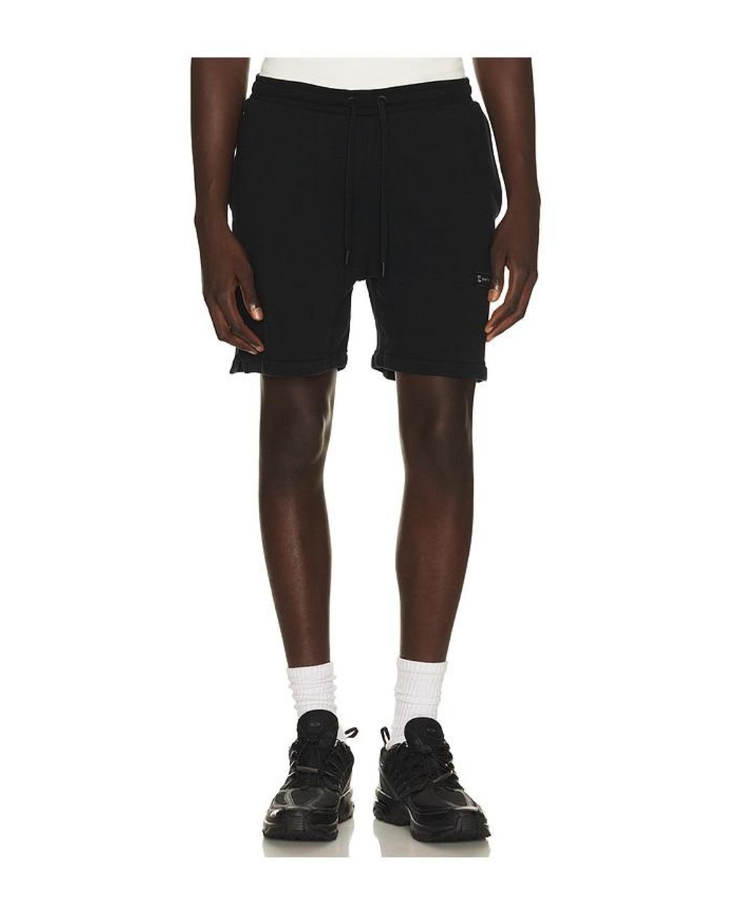 White/space Black Fleece Shorts for men