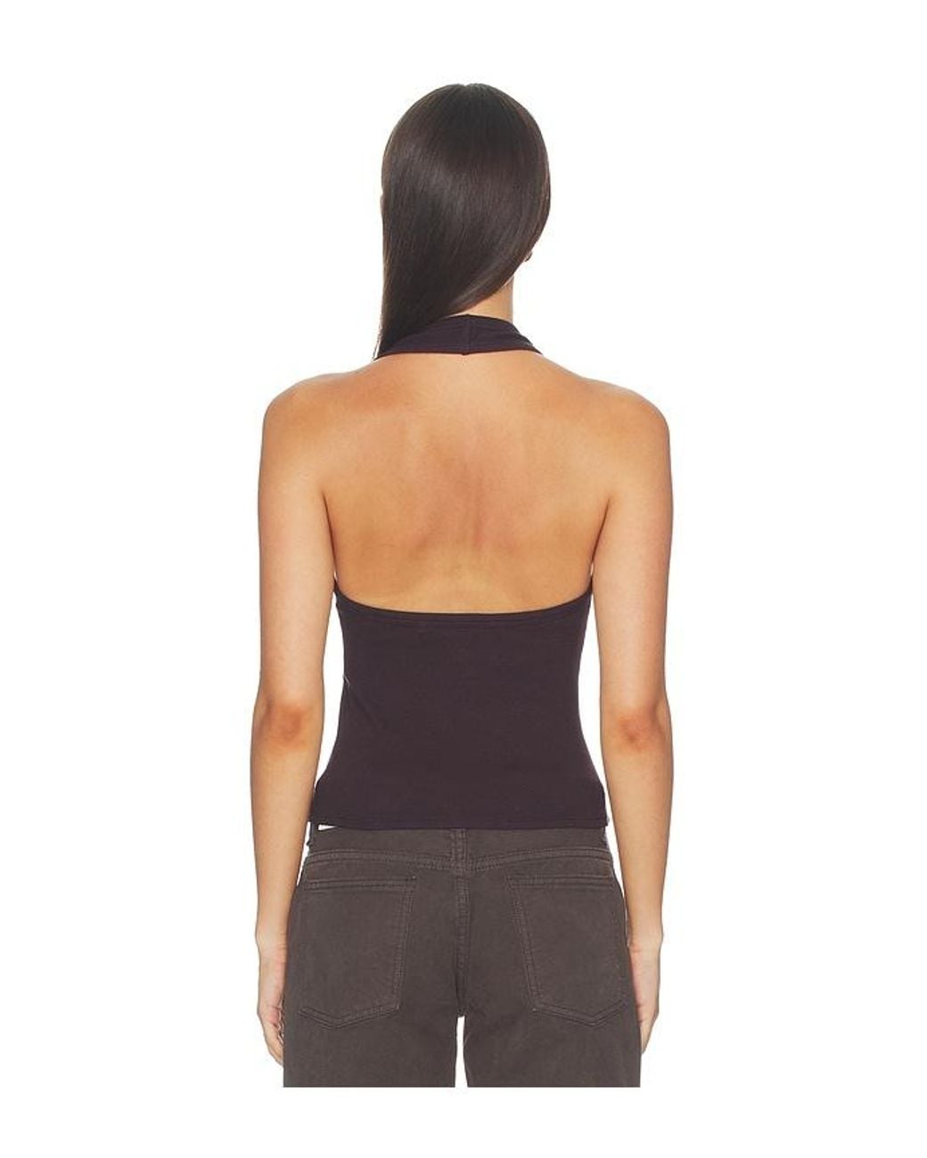 Enza Costa Multicolor Cotton Rib U Halter