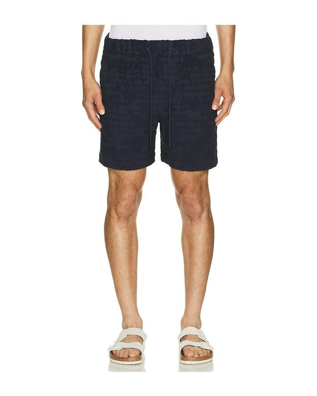 Oas Blue Night Lagoon Terry Shorts for men