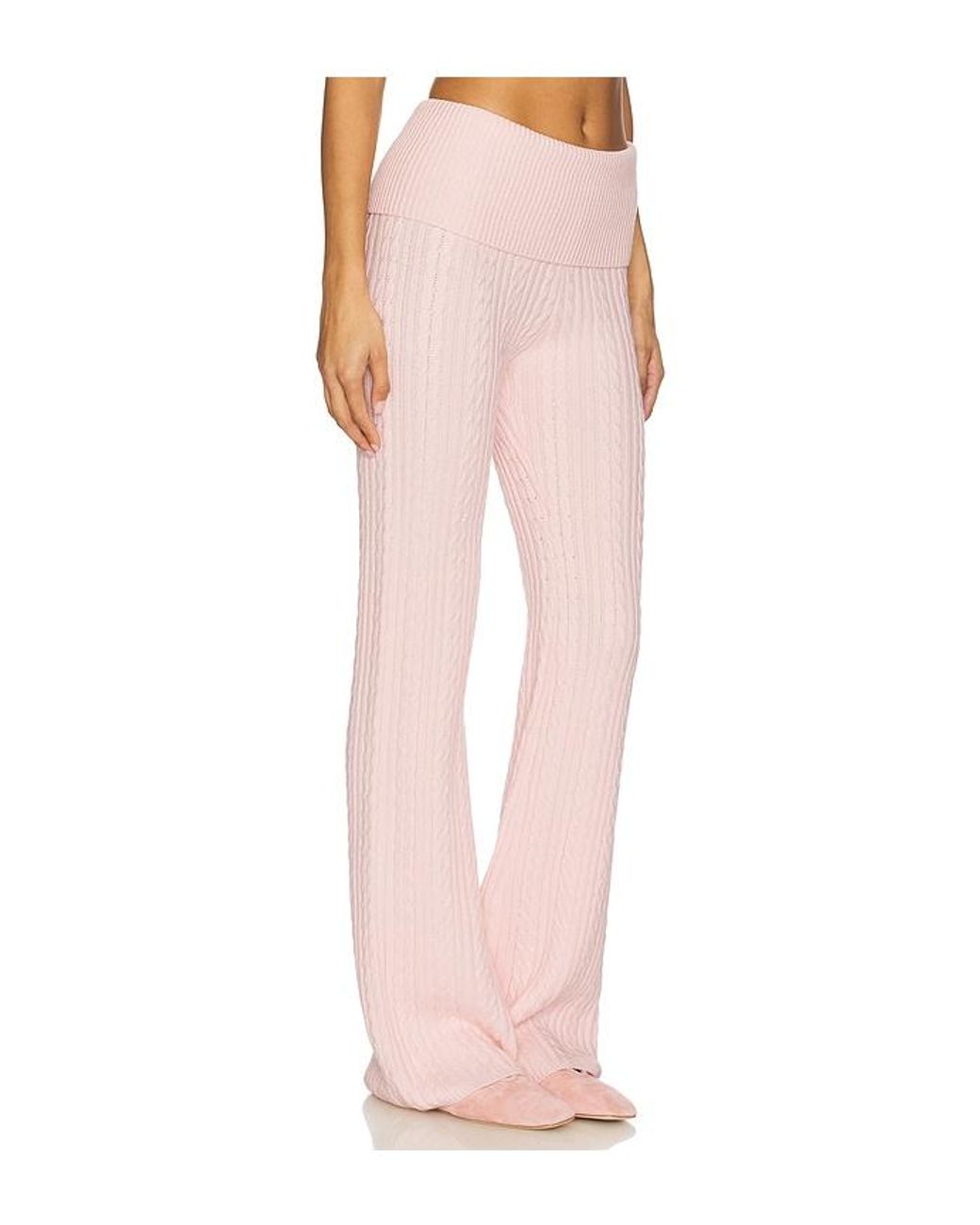 Lovers + Friends Pink Bessie Knit Pant