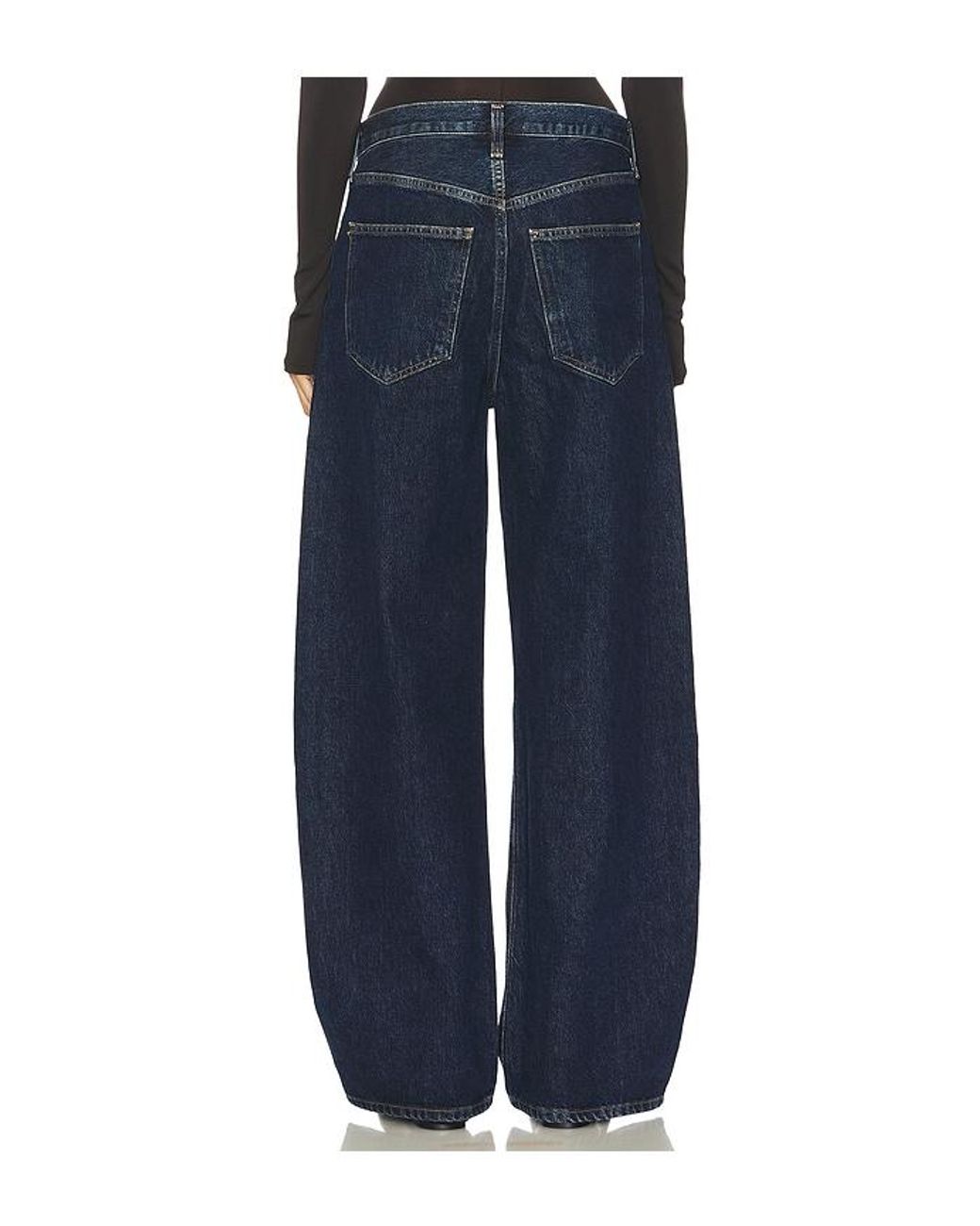 Agolde Blue Low Curve Wide Leg Jeans