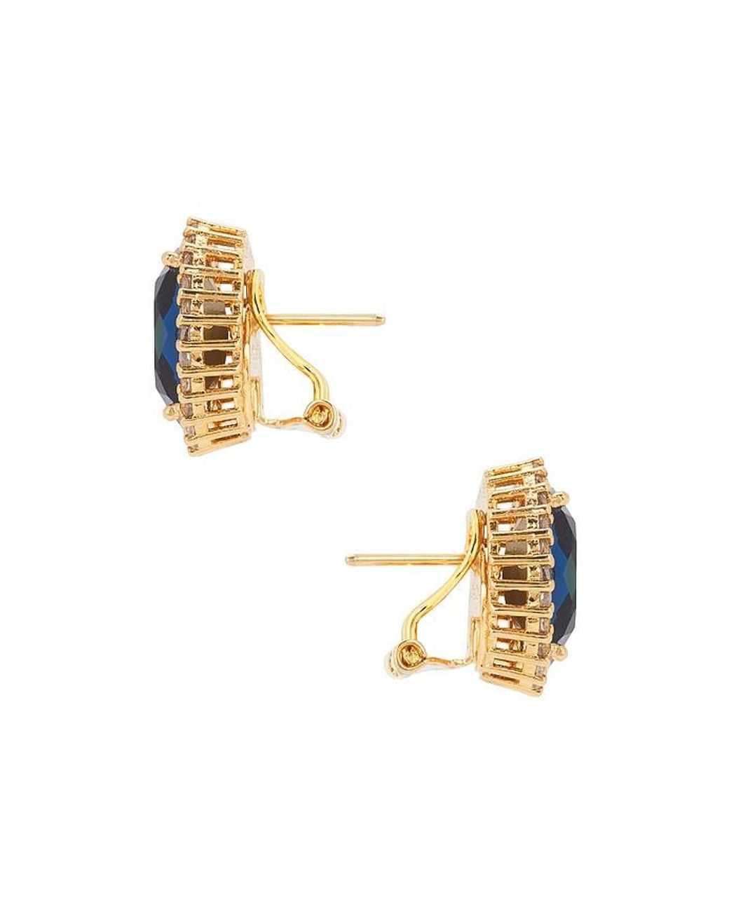 Anton Heunis Blue Omega Clasp Oval Stud