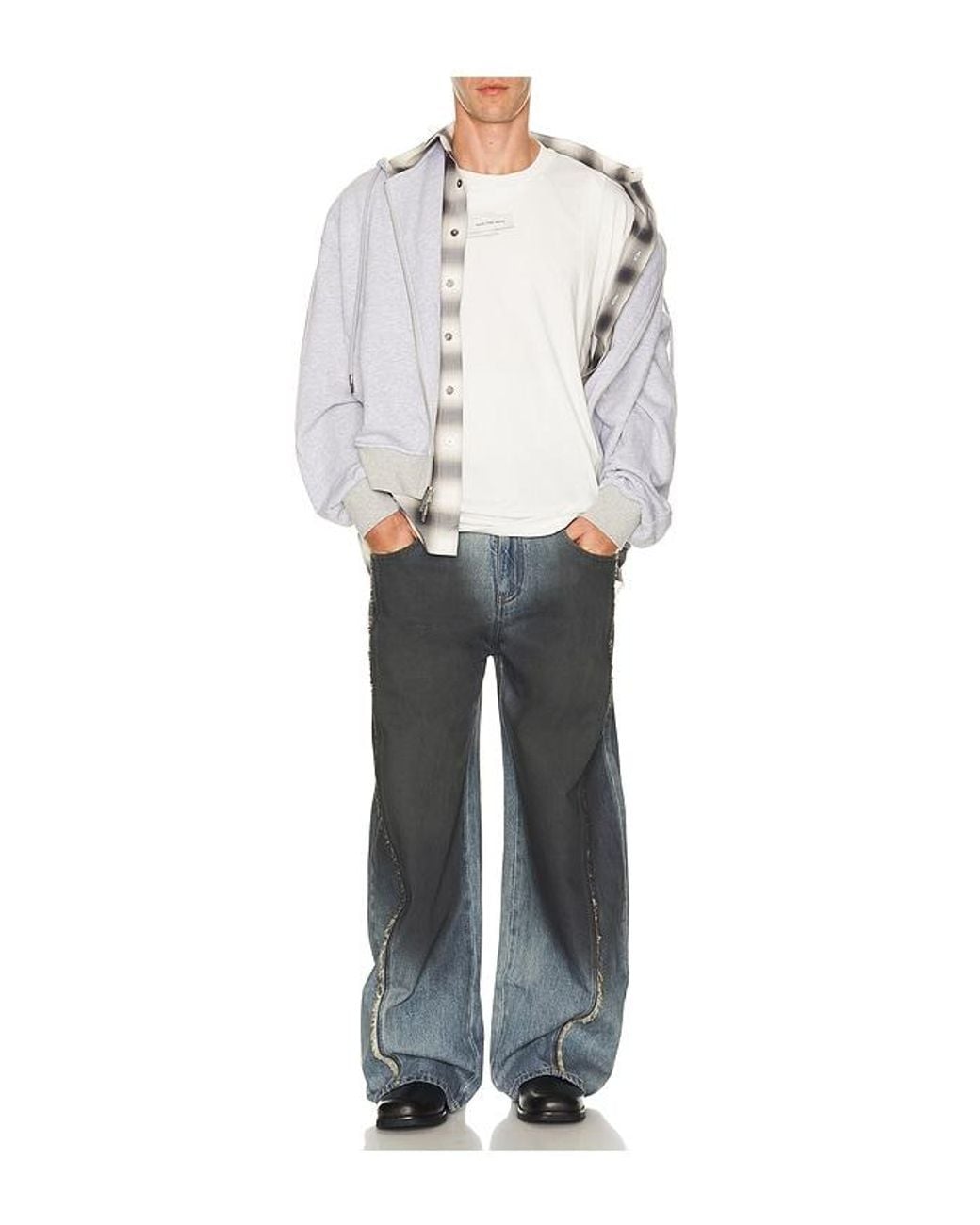 Feng Chen Wang White Deconstruction Tee for men